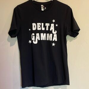 Delta Gamma t shirt, black & white s OS